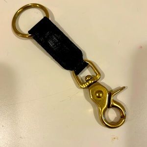Leather & Brass Coach Key Chain